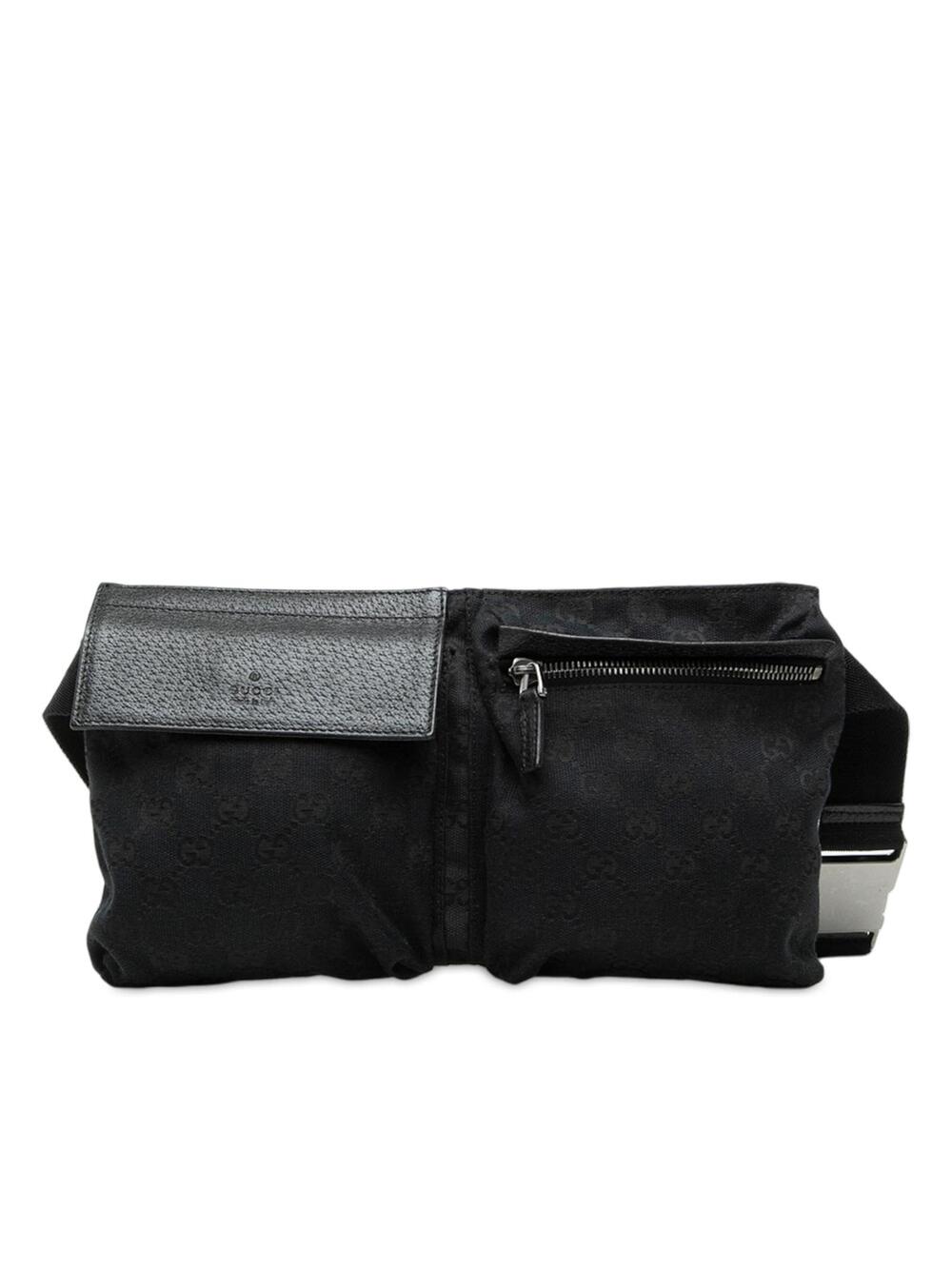 Gucci Gg Canvas Double Pocket Belt Bag #361038G49B